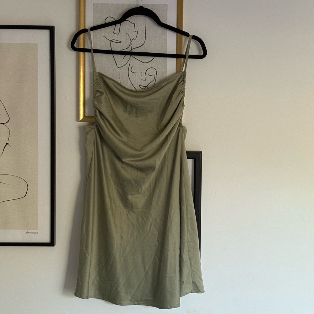 Danielle Bernstein Olive Slip Dress